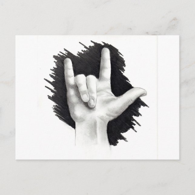 CARTÃO POSTAL EU TE AMO EM ASL #2 (Frente)