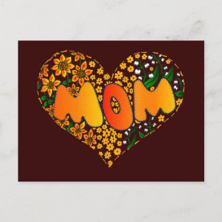 Cartão Postal Eu te amo mãe