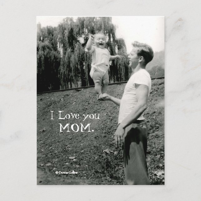 Cartão Postal Eu te amo mãe (Frente)