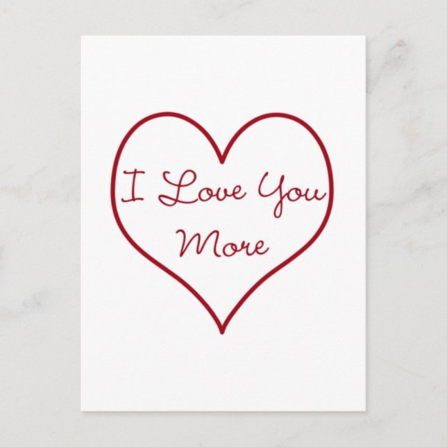 Cartão Postal Eu Te Amo Mais (Frente)