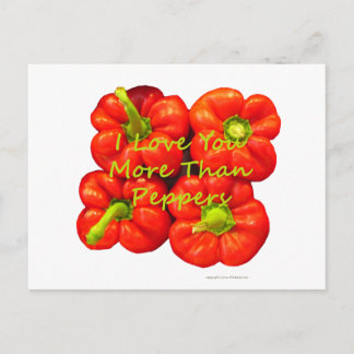 Cartão Postal Eu Te Amo Mais Do Que Pimentões