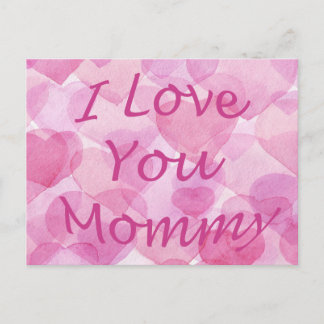 Cartão Postal Eu te amo mamãe