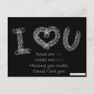 Cartão Postal Eu Te Amo Poema: Sentido Sua Falta