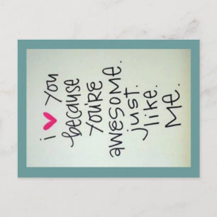 Cartão Postal Eu Te Amo Porque Você É Um Cartão-Postal Incrível