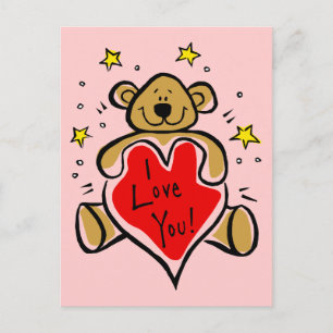 Cartão Postal Eu Te Amo Urso