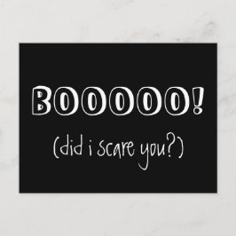 Cartão Postal Eu te assustei - Texto Branco em Preto