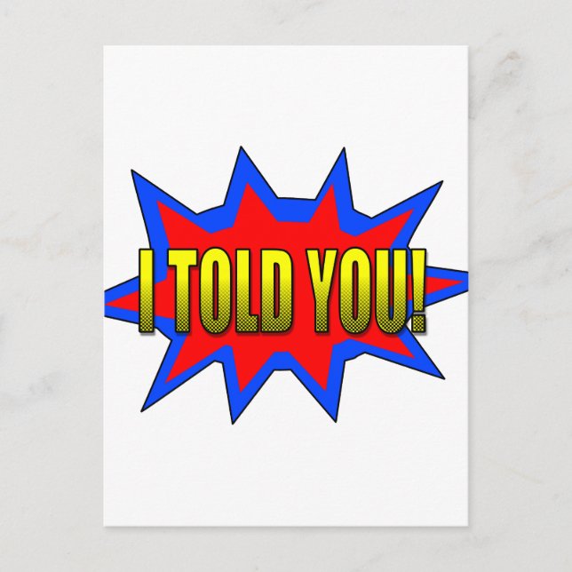 Cartão Postal Eu Te Disse (Frente)