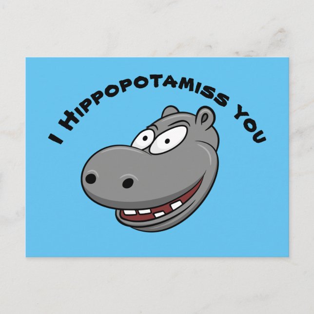 Cartão Postal Eu te Hippopotamis (Frente)