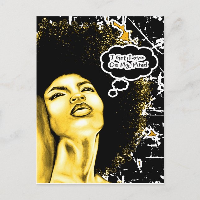 Cartão Postal Eu Tenho Amor Na Minha Mente (Frente)
