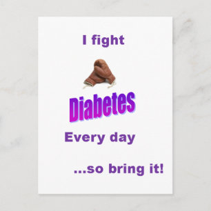 Cartão Postal Eu tenho Diabetes, Diabetes não me tem!