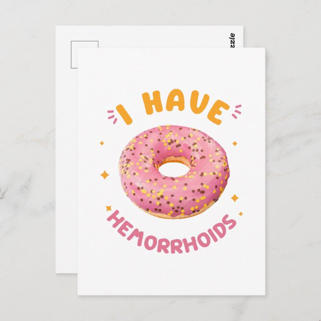 Cartão Postal Eu tenho hemorroidas (Frente/Verso)