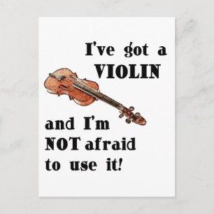 Cartão Postal Eu tenho um violino
