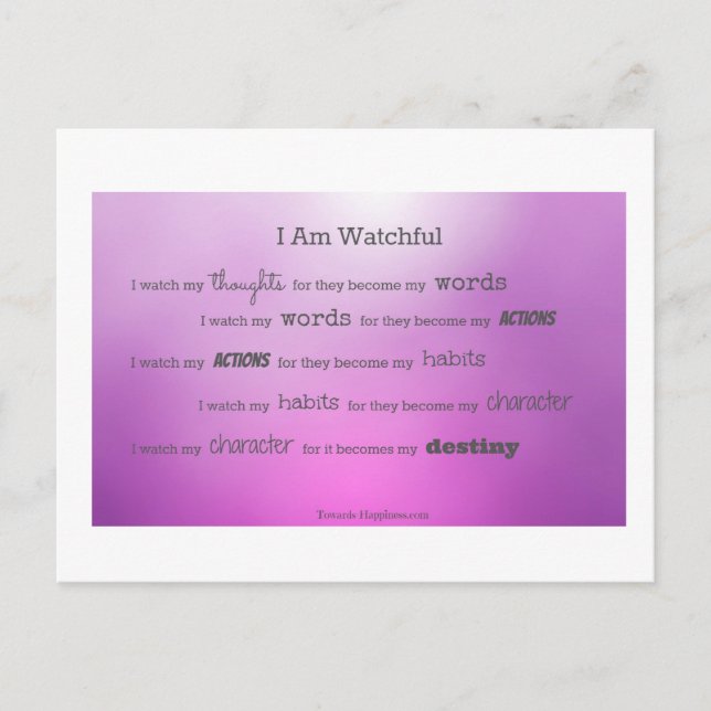 Cartão Postal Eu Vejo Meus Pensamentos (Frente)