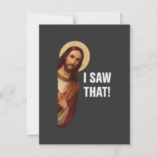 Cartão Postal Eu Vi Aquela Meme de Jesus