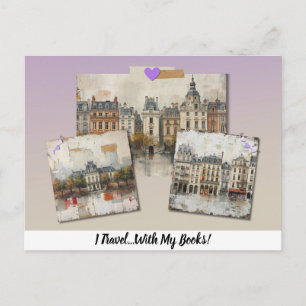 Cartão Postal Eu Viajo...Com Meus Livros!