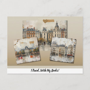 Cartão Postal Eu Viajo...Com Meus Livros! Cartão-postal