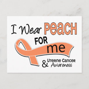 Cartão Postal Eu Visto Peach 42 Me Uterine Cancer