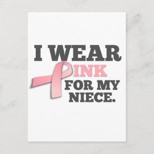 Cartão Postal EU VISTO PINK PELA MINHA CONHECIMENTO DO Cancer DE