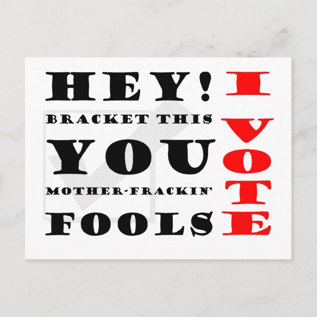 Cartão Postal Eu Voto! (Frente)