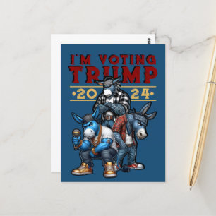 CARTÃO POSTAL EU VOTO PARA A TRUMP 2024