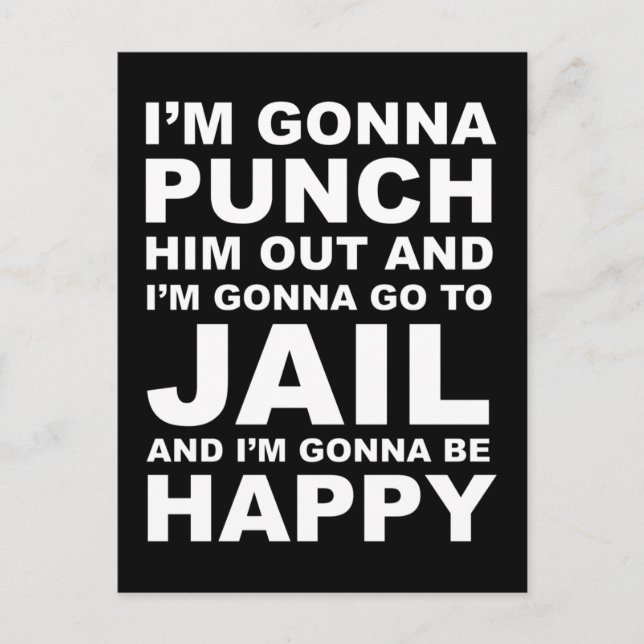 Cartão Postal Eu vou colocá-lo lá fora Engraçado, citação Pelosi (Frente)