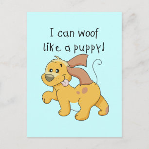 Cartão Postal Eu Woof gosto do camiseta e dos presentes de um