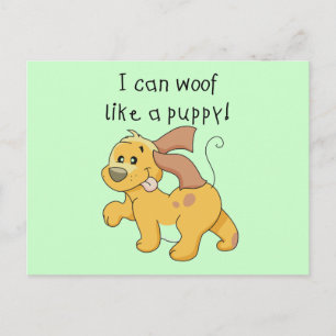 Cartão Postal Eu Woof gosto do camiseta e dos presentes de um