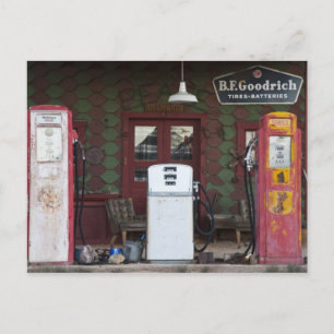 Cartão Postal EUA, Arizona. Chloride Cidade Fantasma, gás velho