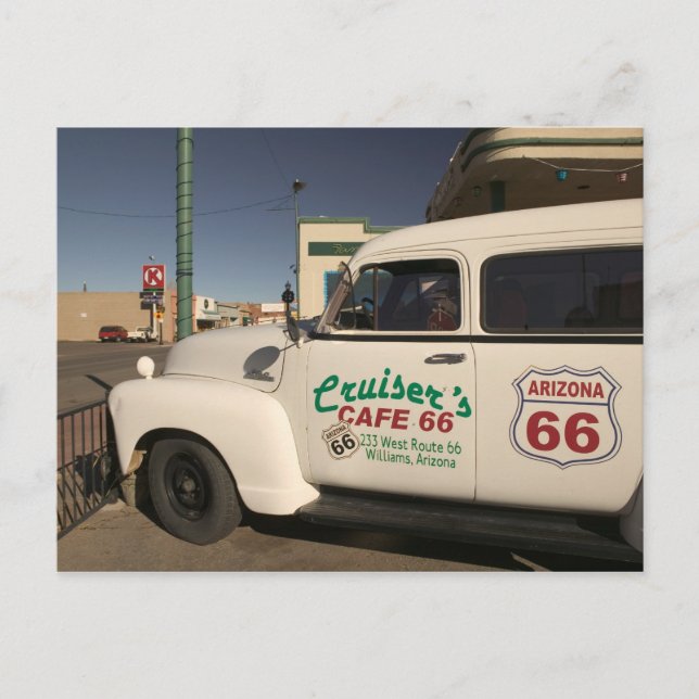Cartão Postal EUA, Arizona, Williams: Cruisers Cafe 66 Old (Frente)