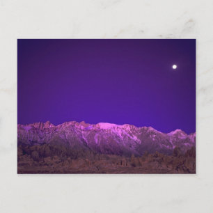 Cartão Postal EUA, Califórnia, Alabama Hills. Luar sobre