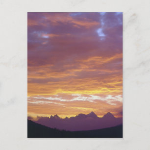 Cartão Postal EUA, Califórnia, Pôr do sol sobre a Sierra Nevada