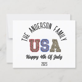 Cartão Postal EUA Cheetah Impressão Personalizado Nome da Reuniã