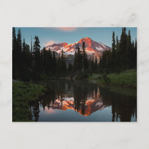 Cartão Postal EUA, Estado de Washington. Mt. Rainier Refletido