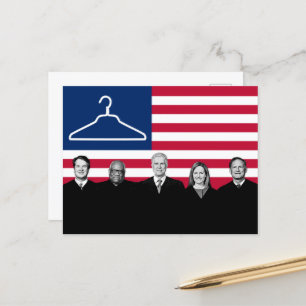 Cartão Postal EUA Flag Casaco Hanger SCOTUS