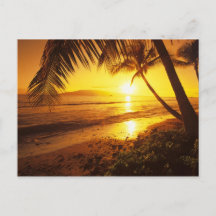 EUA, Havaí, Maui, Pôr do sol colorido em um 2