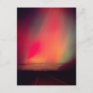 Cartão Postal EUA, Idaho. Aurora boreal, luzes do norte em