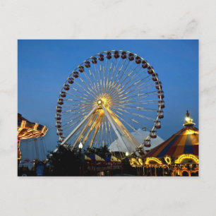 Cartão Postal EUA, Illinois, Chicago, Cityscapes, Luz