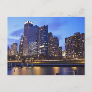 Cartão Postal EUA, Illinois, Chicago, linha do horizonte de Rand