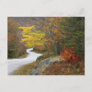 Cartão Postal EUA, Maine, Camden. Estrada que atravessa Camden