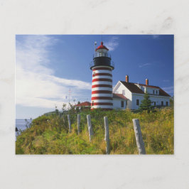 Cartão Postal EUA, Maine, Lubec. Farol de West Quoddy Head