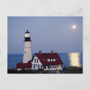 Cartão Postal EUA, Maine, Portland, Cape Elizabeth, Farol