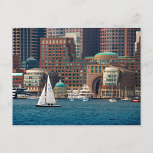 Cartão Postal EUA, Massachusetts. Panorama da Orla de Boston 2