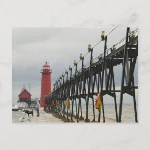 Cartão Postal EUA, Michigan, Costa do Lago Michigan, Grand Haven