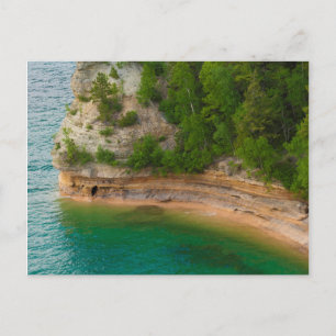 Cartão Postal EUA, Michigan. Formação Rochosa Miner's Castle