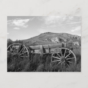Cartão Postal EUA, Montana, Bannack State Park — Vagão antigo fe