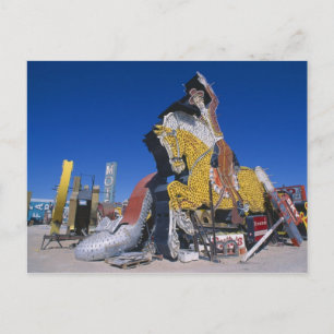 Cartão Postal EUA, Nevada, Las Vegas, sinais em ferro-velho