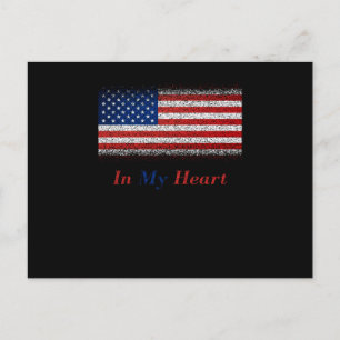 Cartão Postal EUA no meu pavilhão Heart United State