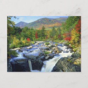 Cartão Postal EUA, Nova York. Uma cachoeira no Adirondack