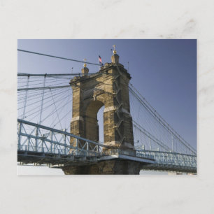Cartão Postal EUA, Ohio, Cincinnati: Roebling Suspensão 3