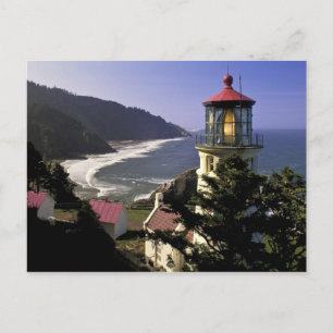 Cartão Postal EUA, Oregon, Florence. Farol de Heceta Head